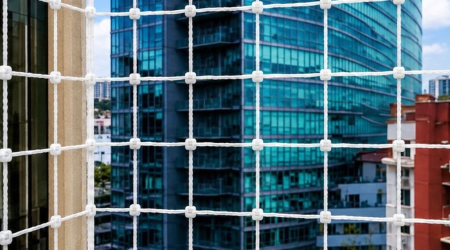 Professional anti pigeon nets fixing service by ENB Enterprises